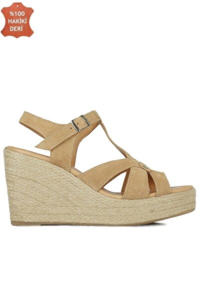 Fitbas 6608 167 Kadın Taba Büyük & Küçük Numara Sandalet
