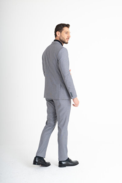 Suitmen Slim Fit Yelekli Takım Elbise - Gri