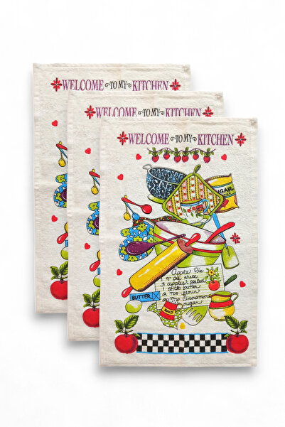 sevilya Το πιο όμορφο μοντέλο πετσετών κουζίνας 3 τεμαχίων