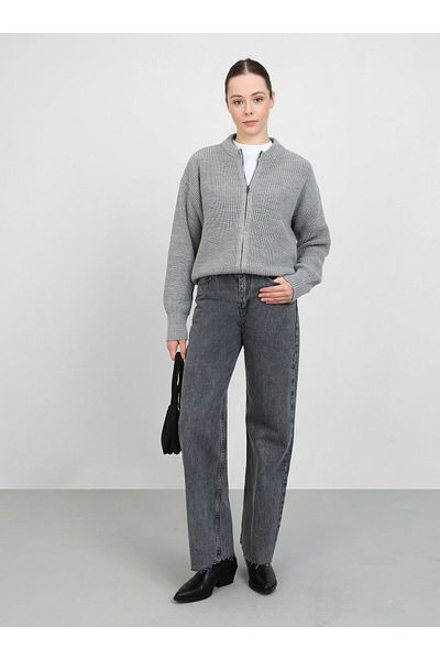 Benin Tricotaj cu fermoar Cardigan Bomber - Benin