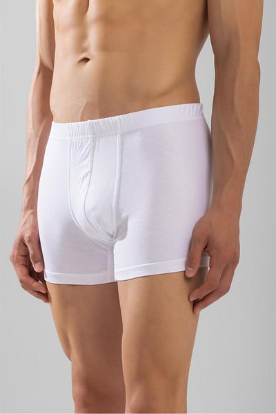 BAYKAR Ανδρικό Bamboo Lycra Plain Boxer White