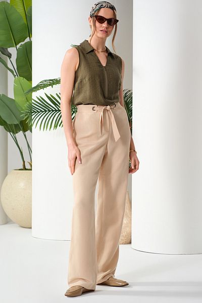 Naramaxx Belted Wide Leg Trousers