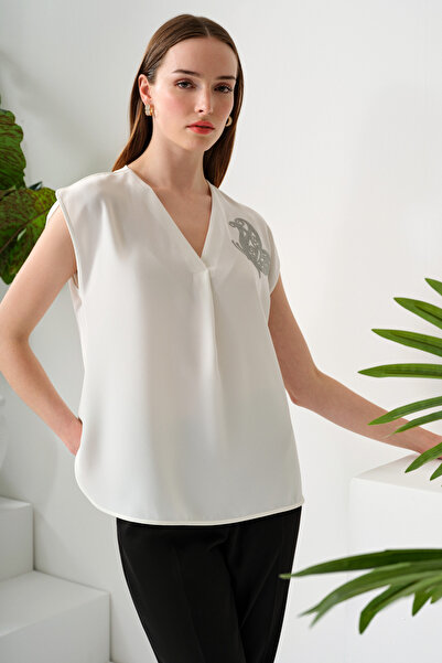 Naramaxx Kelebek Baskılı Bluz