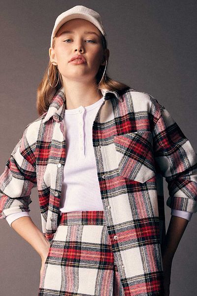 DeFacto Coool Oversize kockás flanel hosszú ujjú ing Y5979az23wn