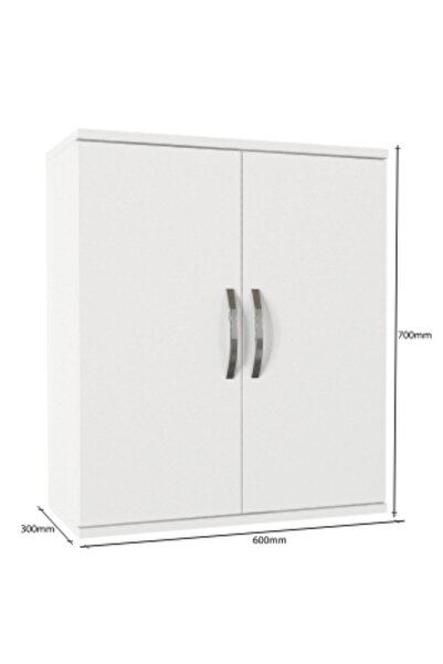 dorpek Ravi İki Kapaklı Banyo Dolabı Beyaz