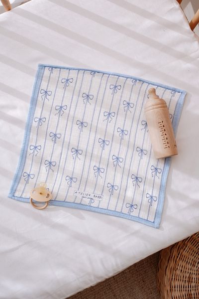 Atelier Babbi 3-Piece Mouth Cloth Set - Ribbon / Blue