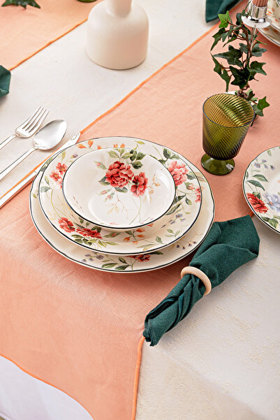 Emsan İstanbul Porselen Heybeli 24 Parça 6 Kişilik Yemek Takımı