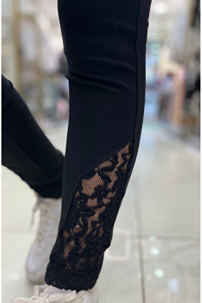 Minimoda Kids Paçaları Güpürlü Kız Tayt