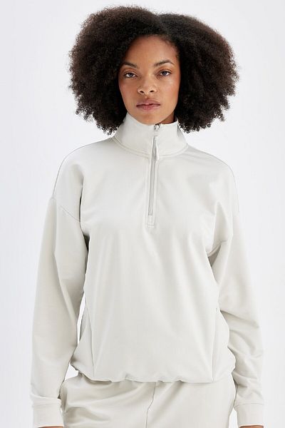 DeFacto DeFactoFit - Stand Collar Zippered Sports Sweatshirt C9406AX24AU
