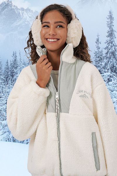 Bigdart 5194 Plüschjacke mit Reißverschluss – Mint