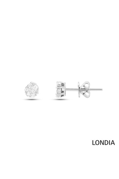 Londia Jewellery 0.40 karat Doğal Pırlantalı Coronet Tasarım Küpe 1118479