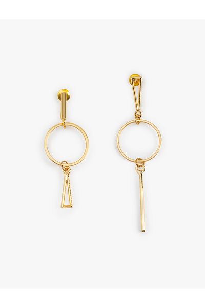 Koton Asymmetrical Earrings with Geometric Detail