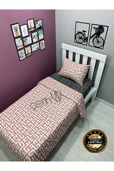 Çetinhome Çetinhome Одномісний комплект постільної білизни з гумкою - Лабіринт
