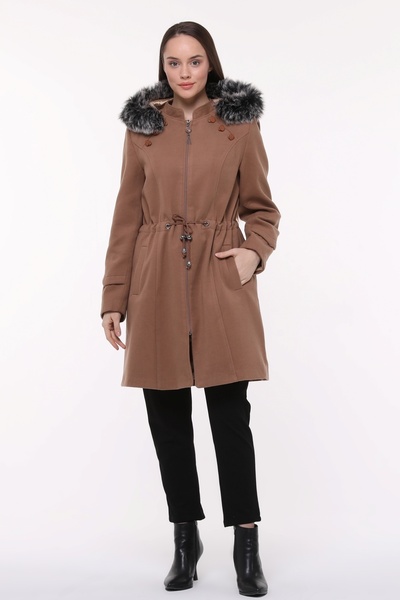 Miss Esre Women's Stamp Coat Hooded