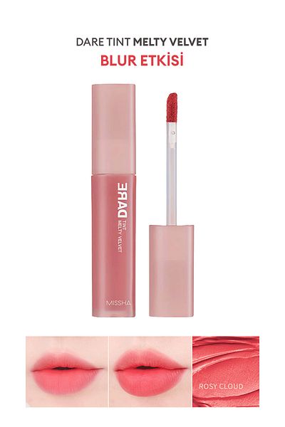 Missha Tint Dare Tint Melty Velvet with Long-Lasting, Non-Smudge, Velvety Finish (Rosy Cloud)