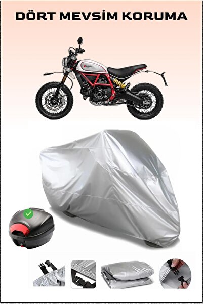 Breen Ducati Scrambler Desert Sled Rear Bag Compatible Motorcycle Tarpaulin W...