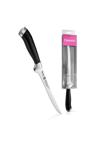 Fissman Stiff Fillet Knife Black/Silver 8inch