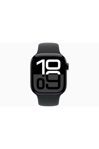 Apple Watch Series 10 Gps 46mm Jet Black Aluminium Case With Black Sport Band - S/m
