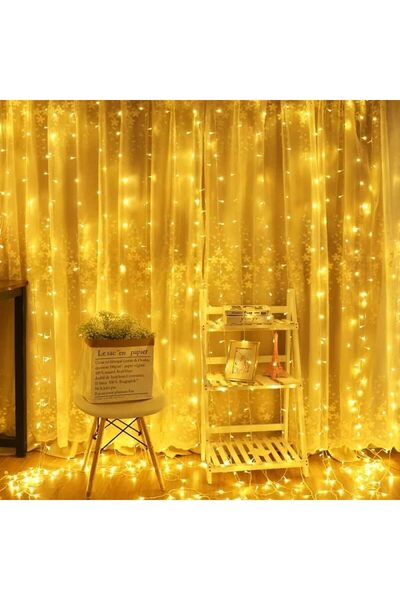 Coverzone 3 X 2 Metri 12 Fringe 216 LED Lanț de lumină Decorativ cu priză Ilu...