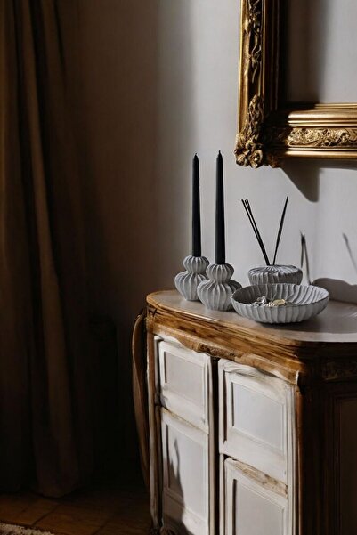 tambana Gri Dekoratif Vazo Seti Obje Ev Dekorasyon Masa Üstü Dekor Vazo Seti ...