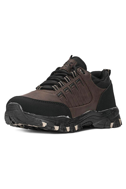 Ayakkabium Ανδρικές μισές μπότες πεζοπορίας σε καφέ αθλητικό στυλ με κορδόνια