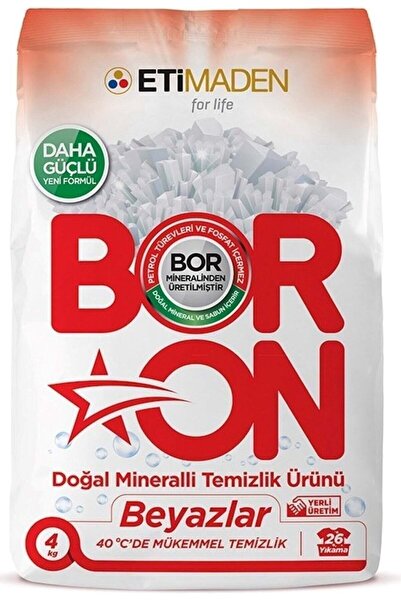 Boron Toz Deterjan Doğal Temizlik Beyazlar Için 4 kg