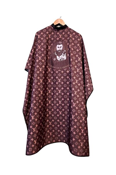 ÖNLÜK SEPETİ Kahverengi Penuar Berber Önlüğü Saç Kesim Önlüğü Tıraş Önlüğü