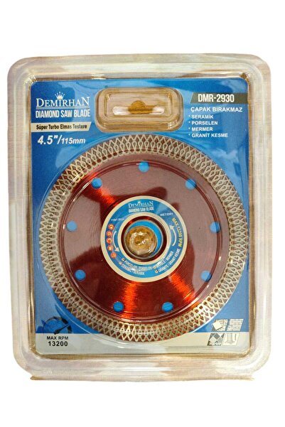 Duffa Fayans Kesme Testere Granit Mermer Taş Kesme Testeresi Örgülü  Elmas Testere Turbo Kesici Disk 115mm