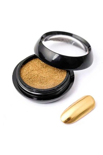 Mia Professional Gold Color Chrome Nail Powder - Mirror Effect