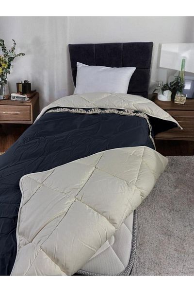 Clasy Satin 100% Cotton Satin Single Quilt Osela V4 Indigo Gray