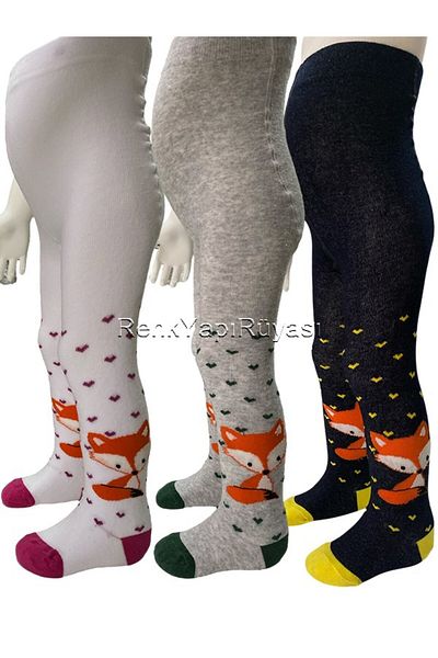 RENK YAPI RÜYASI 3 Cotton Panty Socks, 3 Panty Socks, Girl's Panty Socks