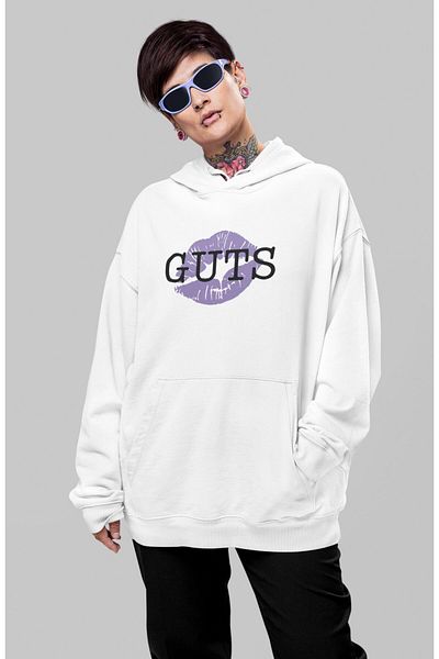 Fuddy Moda Album unisex Guts - Hanorac supradimensionat cu glugă cu imprimeu pe spate, hanorac cu imprimeu Olivia Rodrigo