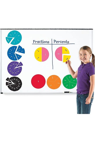 Learning Resources Double-Sided Magnetic Demonstration Rainbow Fraction Circles-LER1616