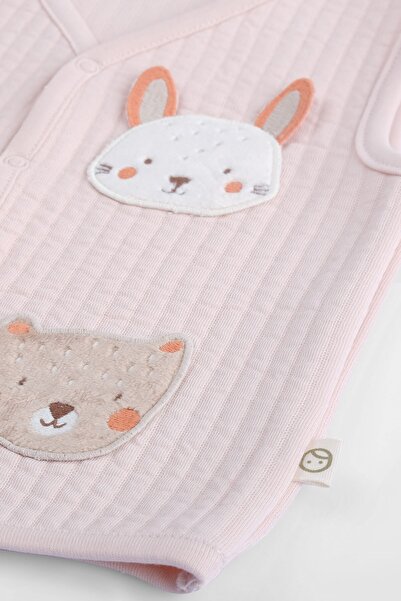 Little Gusto Pink Double Sided Quilted Vest