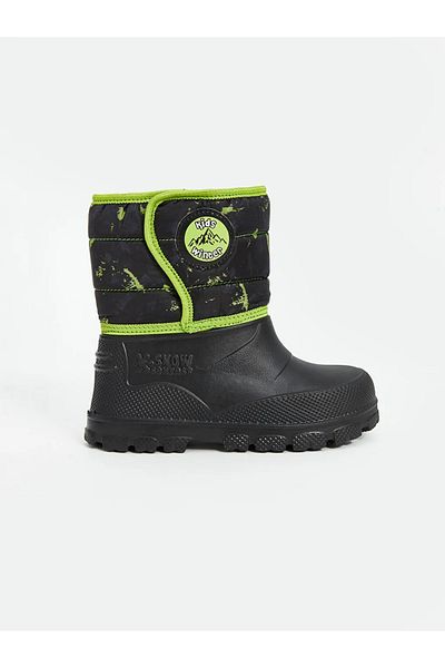 LC Waikiki Lcw Steps Black Velcro Printed Baby Boy Boots