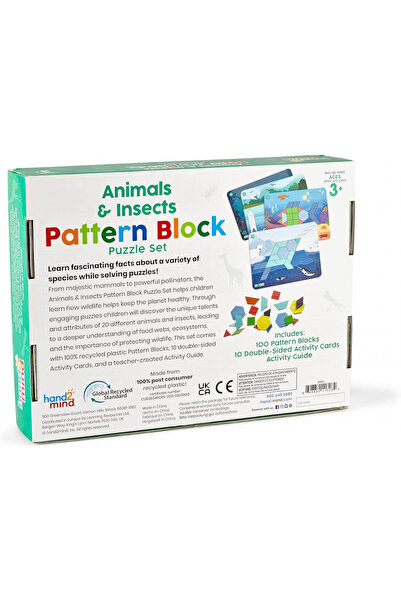 Learning Resources Animals and Insects pattern Block Puzzle Set 94461-94461