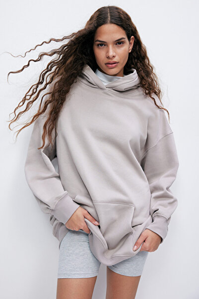 H&M Kapüşonlu ve Pamuklu Elbise