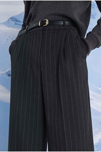HEQA Антрацитові широкі штани в смужку