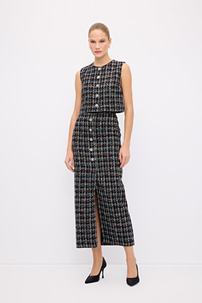 adL Mert Aslan Yırtmaçlı Tüvit Etek