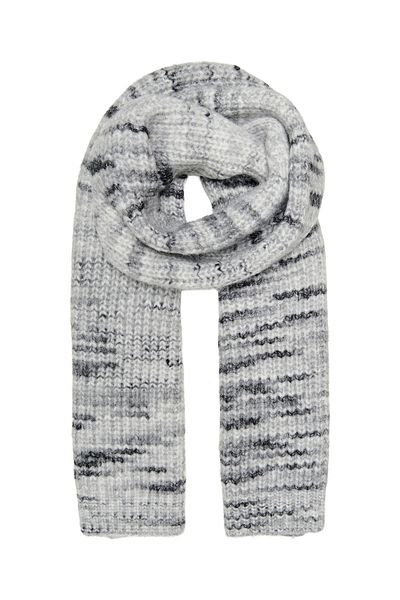ONLY Gray Onllonny Patterned Women's Wool Scarf - 15323471