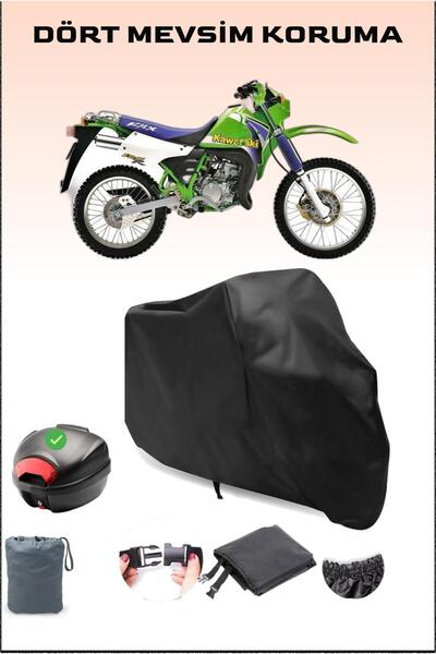 Breen حقيبة خلفية سوداء لدراجة Kawasaki Kmx 125 متوافقة مع القماش المشمع المق...