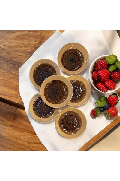 TEKTAVA Master Chef Handmade 6-Piece Porcelain 19 cm Pit Dinner Plate - Orange