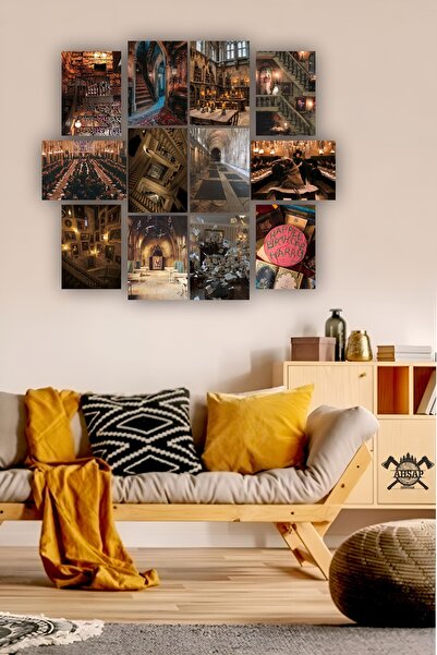 ahşap dünyam 12 parça Harry Potter Resimleri Çerçeve Görünümlü Mdf tablo Duva...