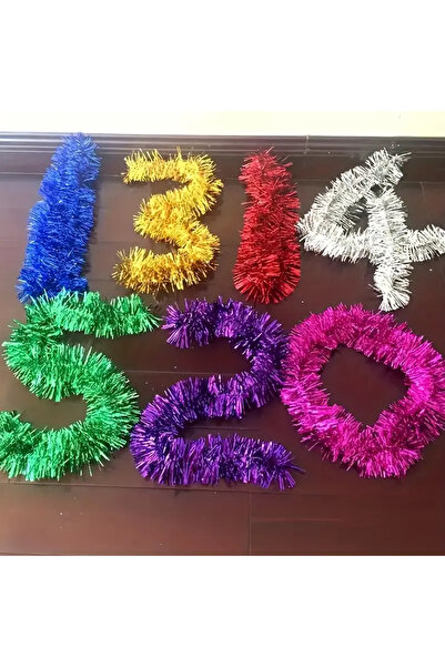 hediyeofisi 3Pcs 2 Meters New Year's Silvery Neck Rope Garland Party Neck Rope New Year's Party