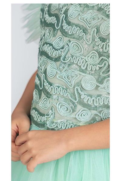 Mnk Baby&Kids Rochie pentru fetiță din tul VERDE MINT - KPL MNK0526
