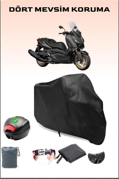 Breen Black Yamaha X-Max 400 Tech Max Rear Bag Compatible Motorcycle Tarpauli...