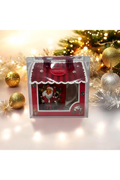 karinabest Çok Özel Yılbaşı Hediye Kutulu Noel Baba Seramik Kupa Bardak