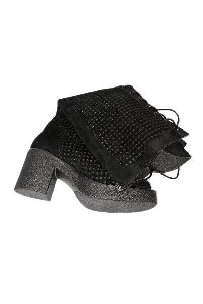 MaisonStanbul Thick Heeled Genuine Suede Boots