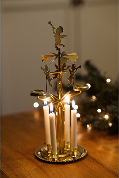 Dekorzdükkan Melekli Gold Dilek Çanı Dkrz-671, One Size