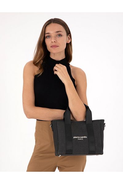 Pierre Cardin Black Canvas Bag 50304203-Vr046